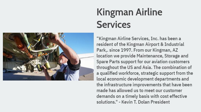 Kingman Airline Services Testimonal