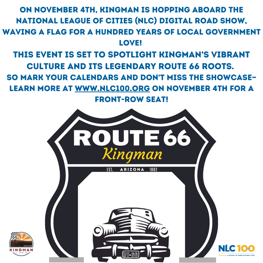 City of Kingman Selected as a Digital Stop on National League of Cities Centennial Roadshow